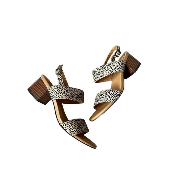 J.Crew Calf Hair Low Block-Heel Scandals Black Tan Leopard 5.5 - Picture 2 of 12